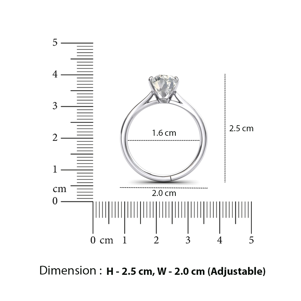 92.5 Sterling Silver Solitaire ring