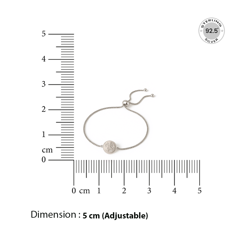 Pure 999 Silver Lakshmi Coin bracelet