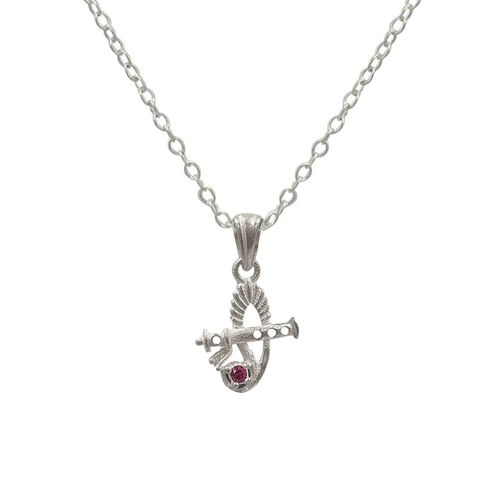 Krishna Melody 925 Silver Flute Pendant