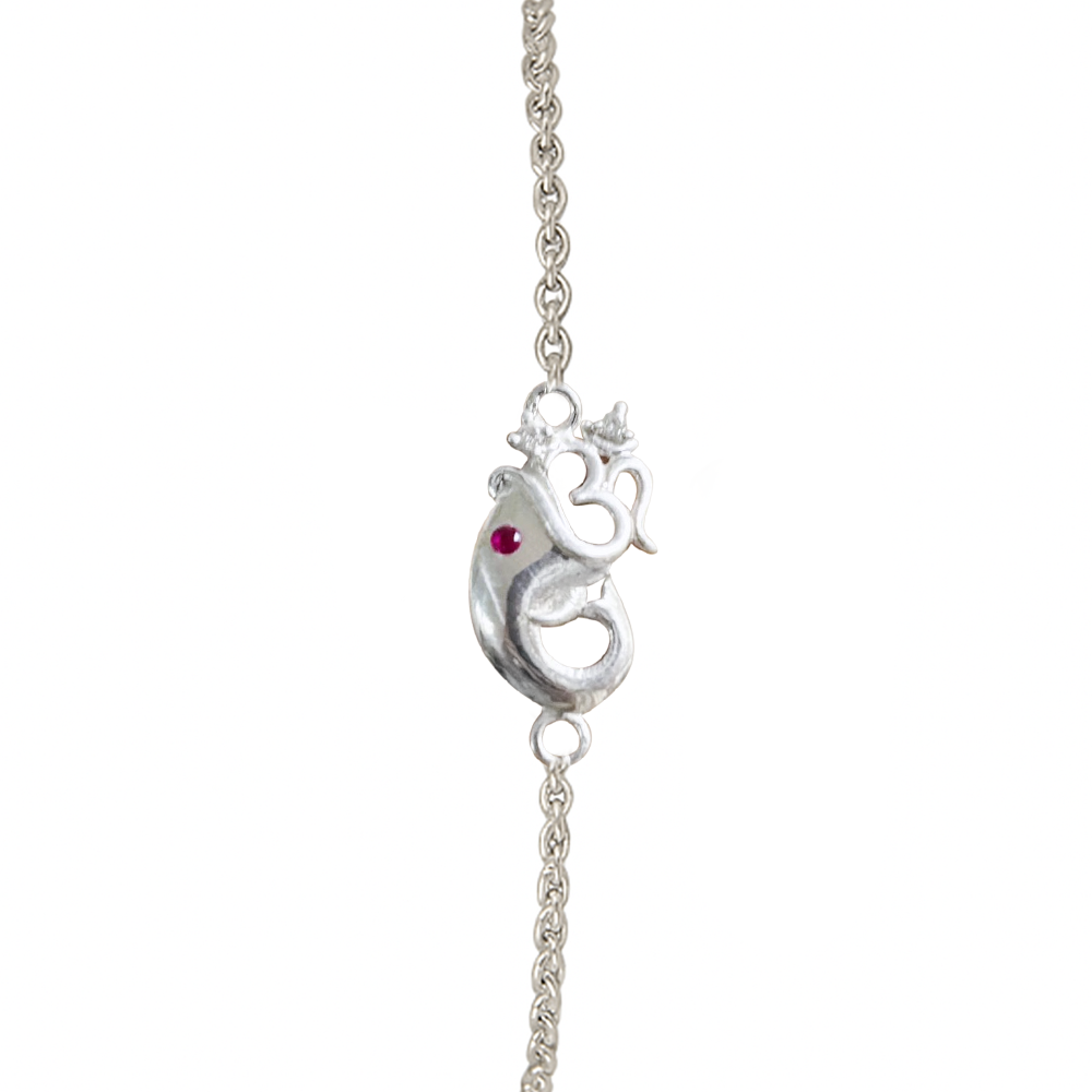 92.5 Silver Ganesha Bracelet