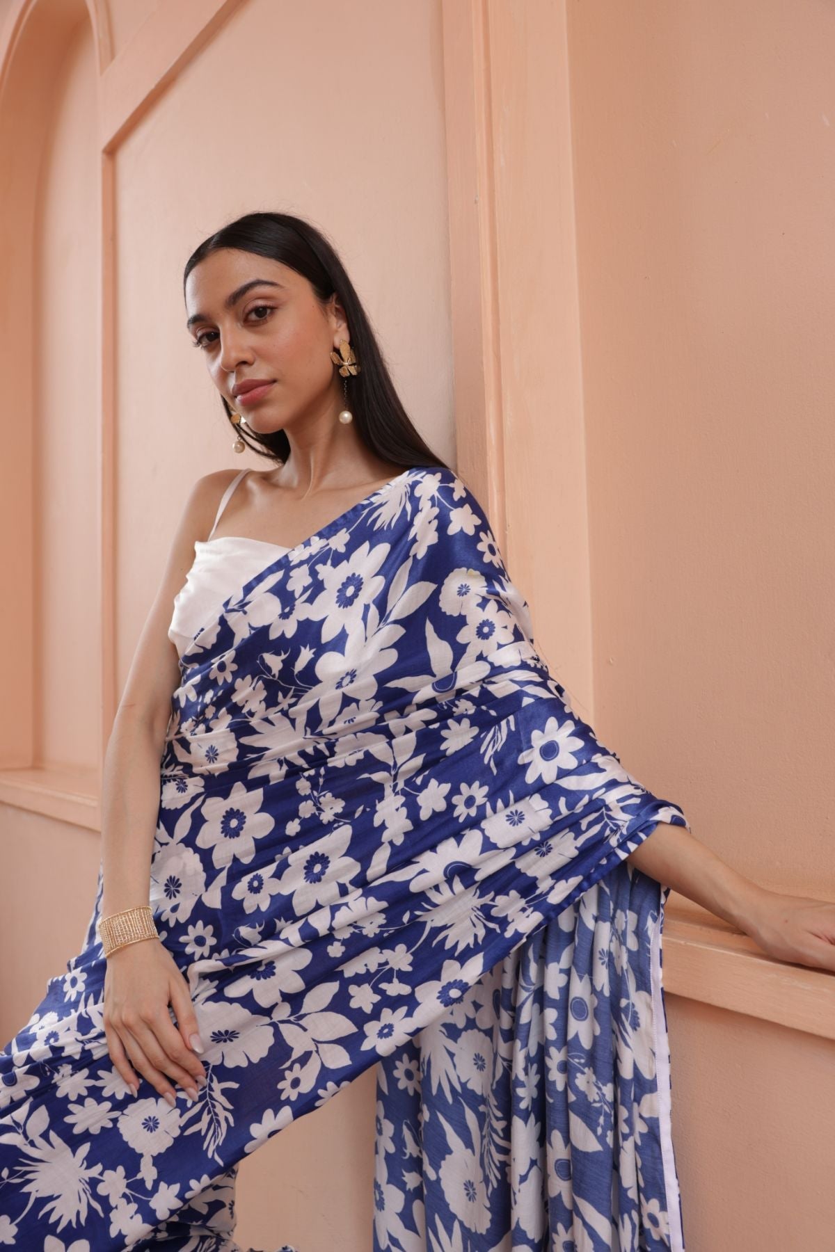 Rhythm Saree & Blouse - Oasis Blue Print (Set of 2)