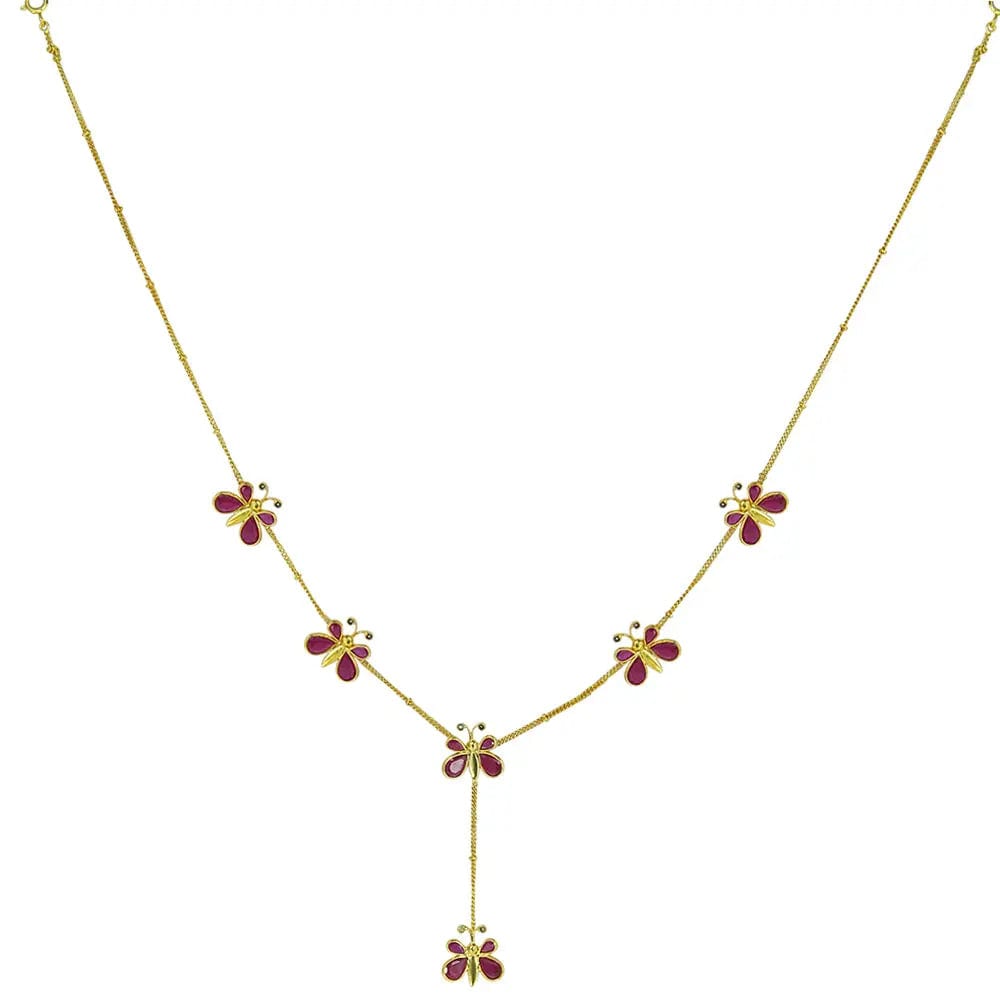 92.5 Silver Butterfly long necklace