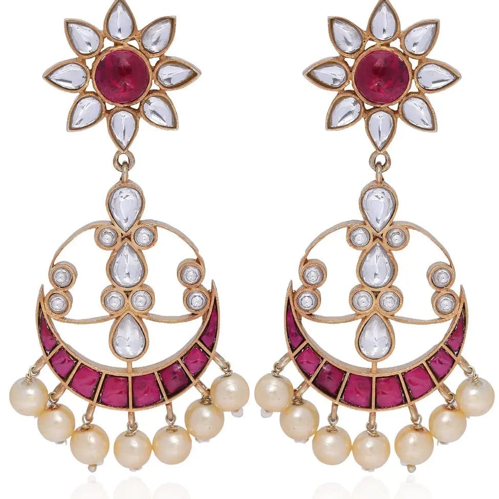 92.5 Silver Jadau Earrings