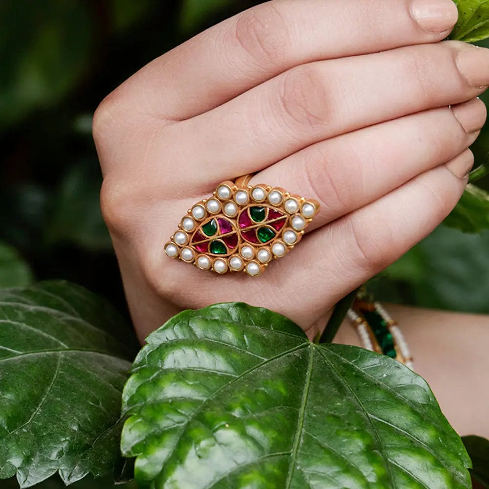92.5 Silver Jadau Ring
