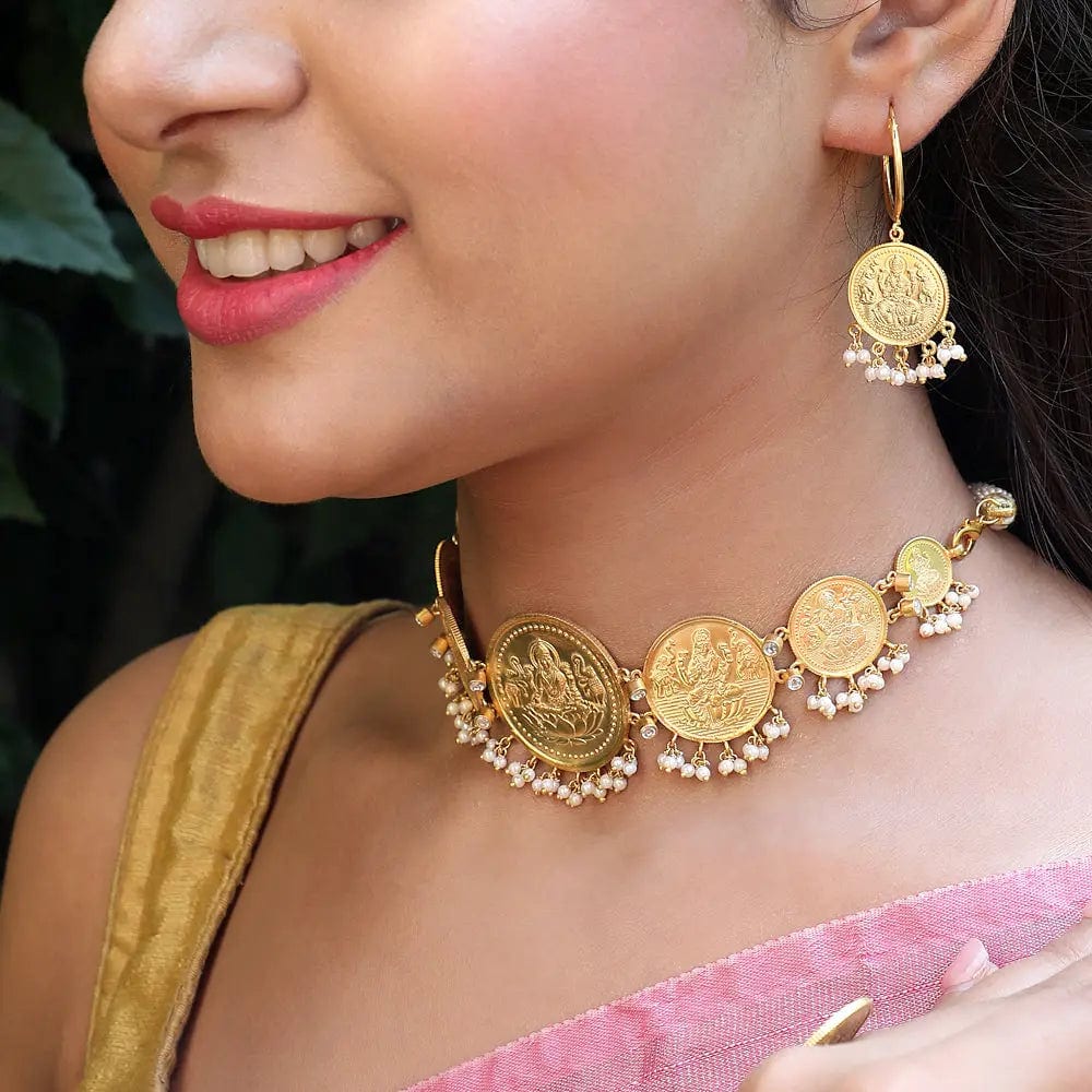 92.5 Silver Lakshmi Choker
