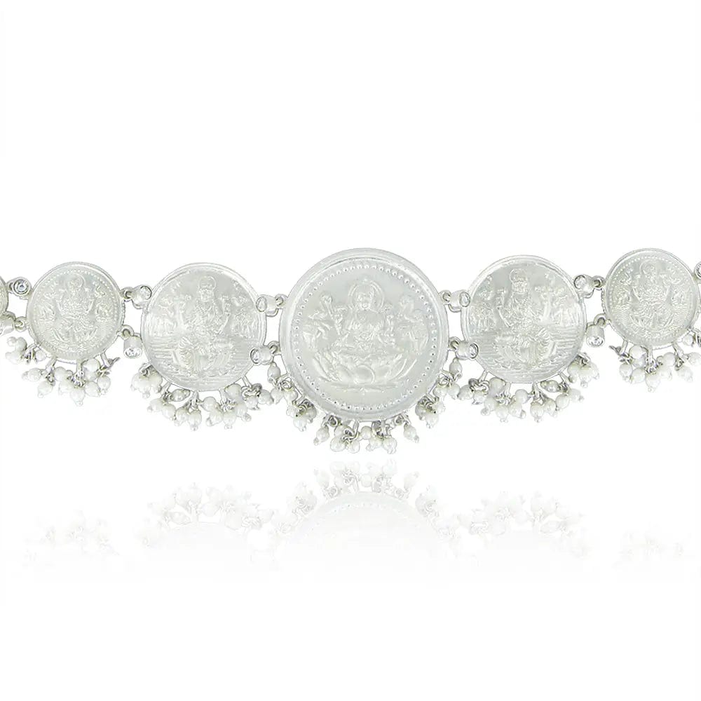 92.5 Silver Lakshmi Choker