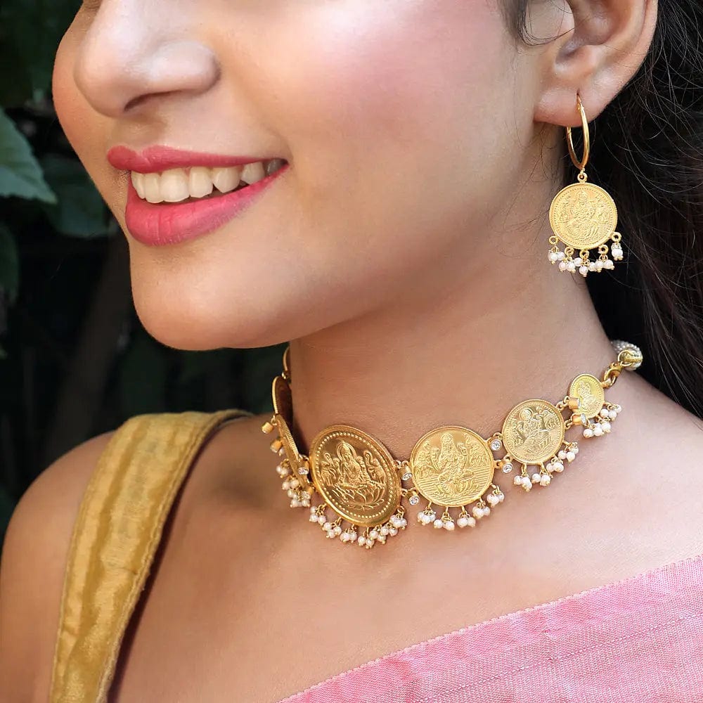 92.5 Silver Lakshmi Choker