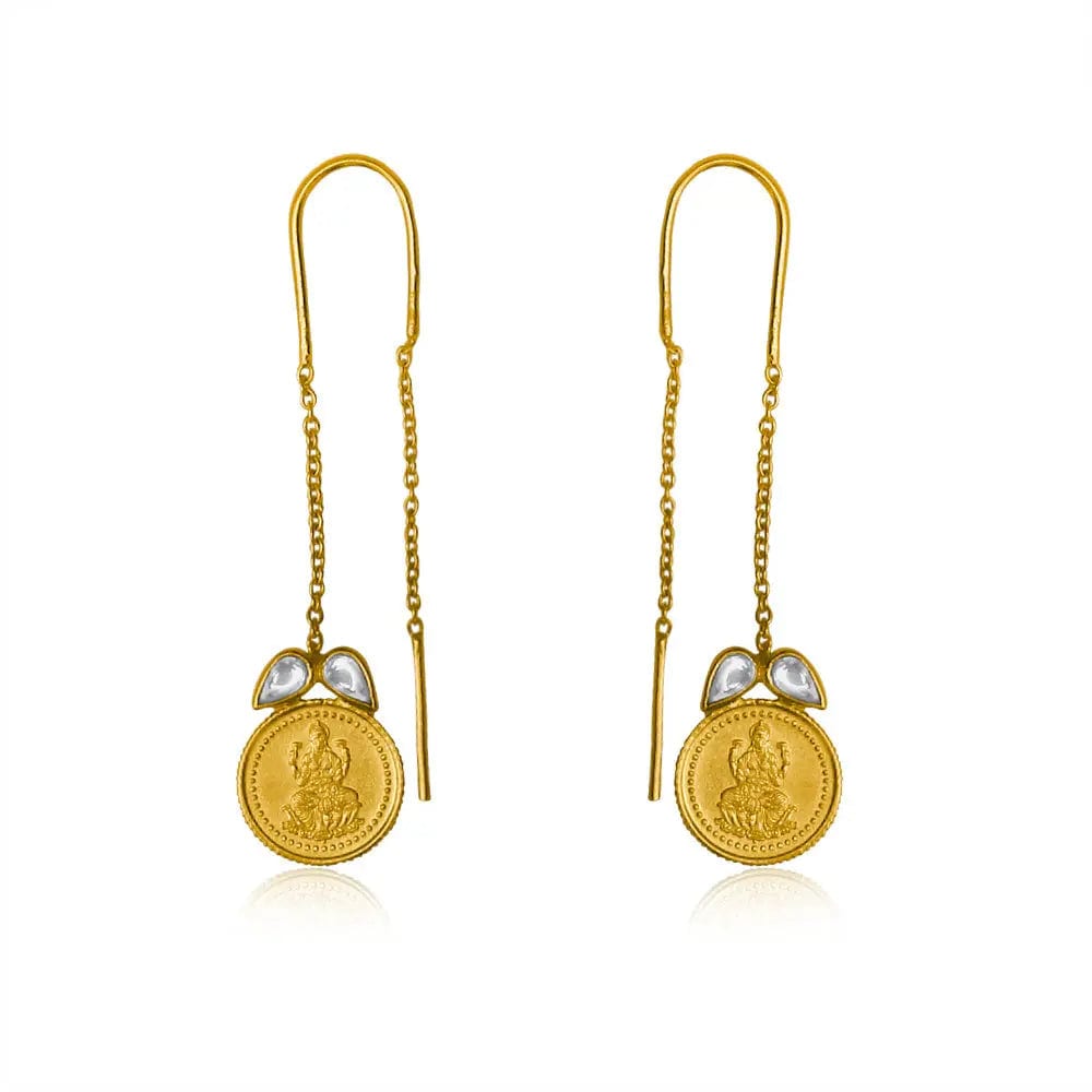 92.5 Silver Lakshmi Sui Dhaga Earring