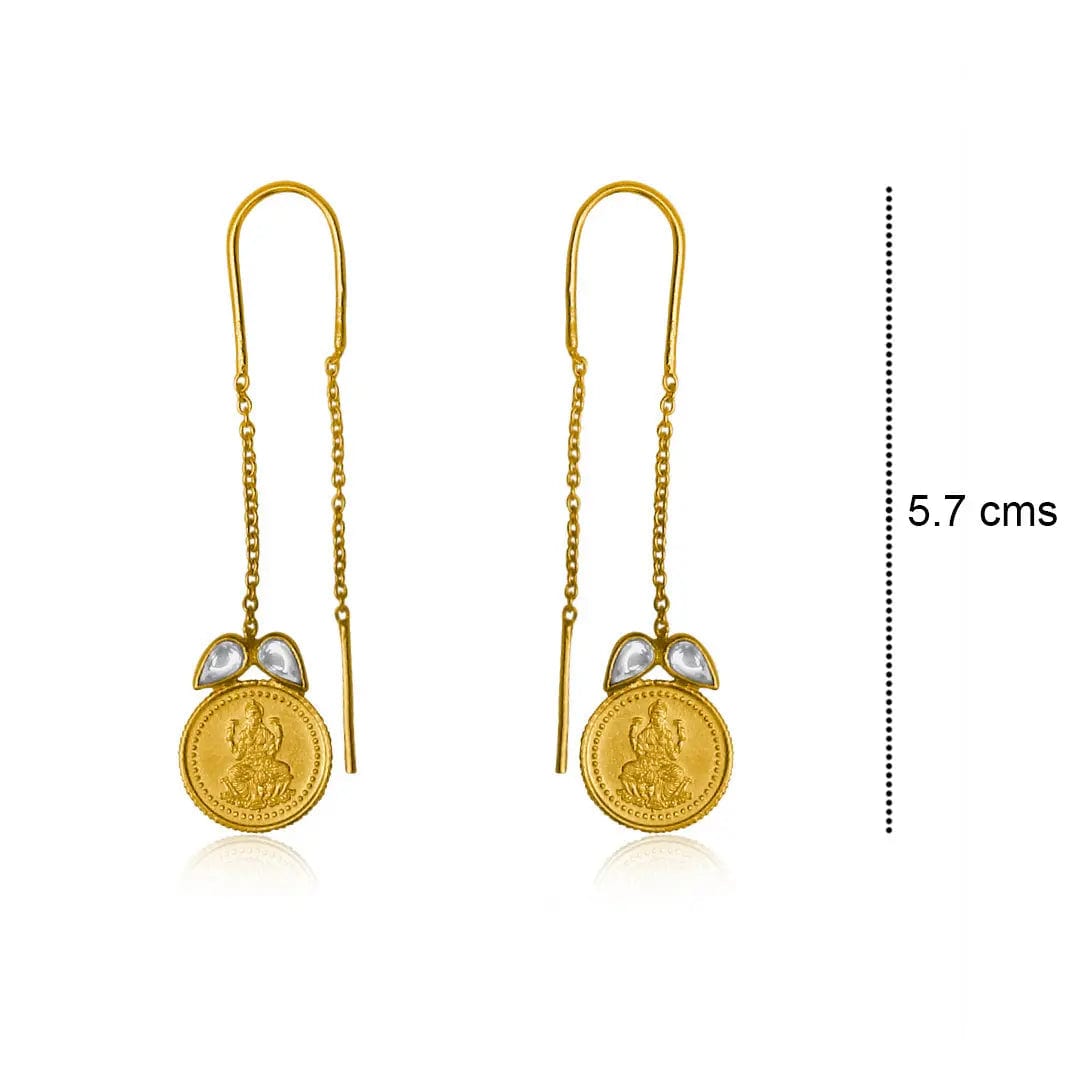 92.5 Silver Lakshmi Sui Dhaga Earring