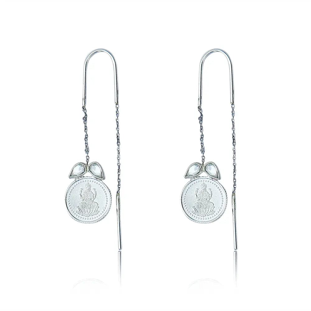 92.5 Silver Lakshmi Sui Dhaga Earring
