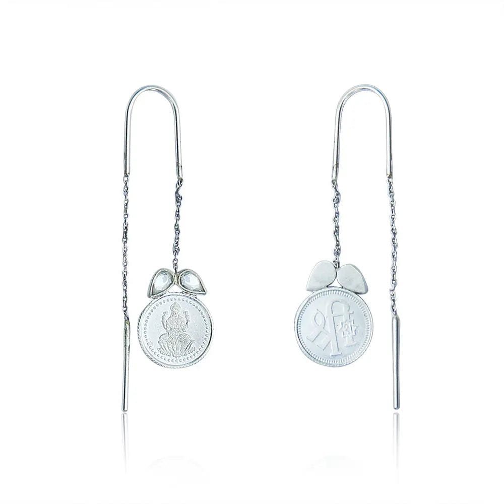 92.5 Silver Lakshmi Sui Dhaga Earring