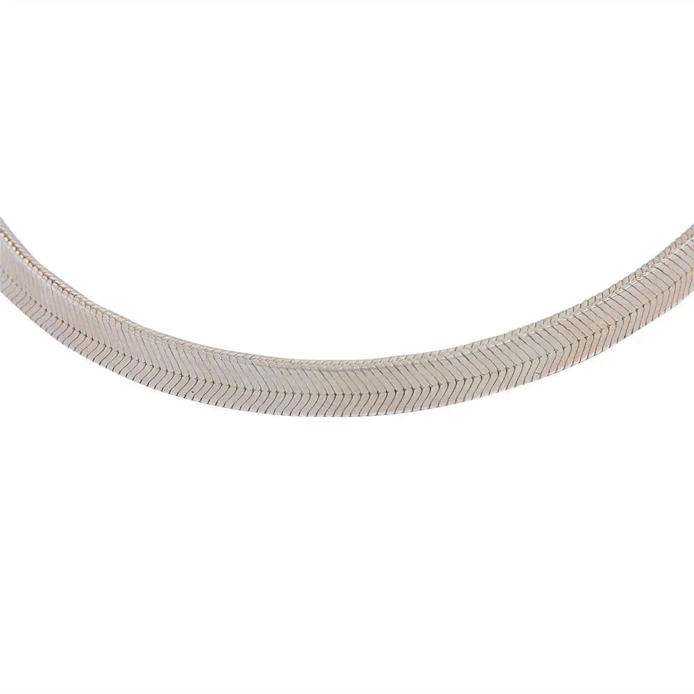 92.5 Silver Plain Chain Anklet(SINGLE)
