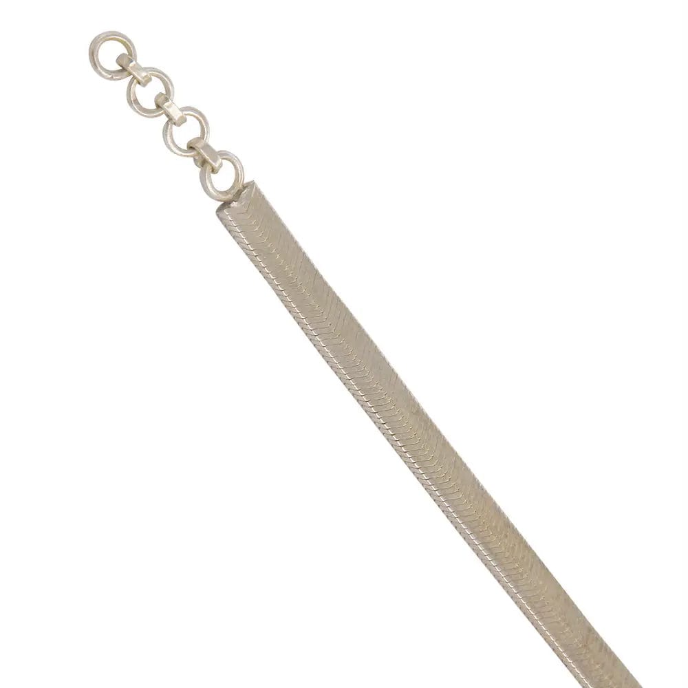 92.5 Silver Plain Chain Anklet(SINGLE)