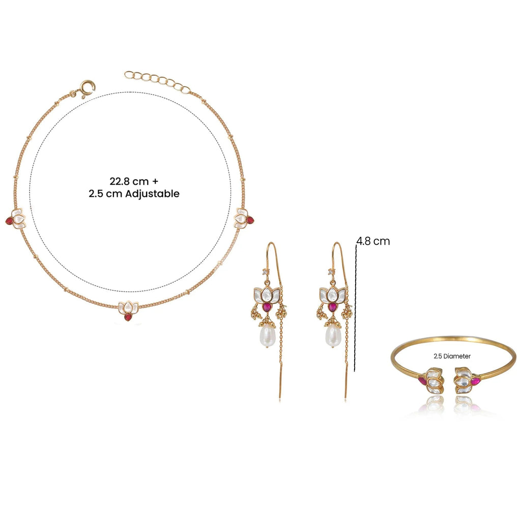 92.5 Silver White Lotus Set