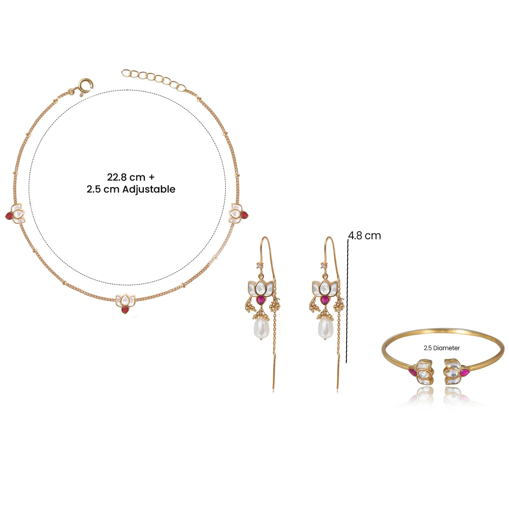 92.5 Silver White Lotus Set