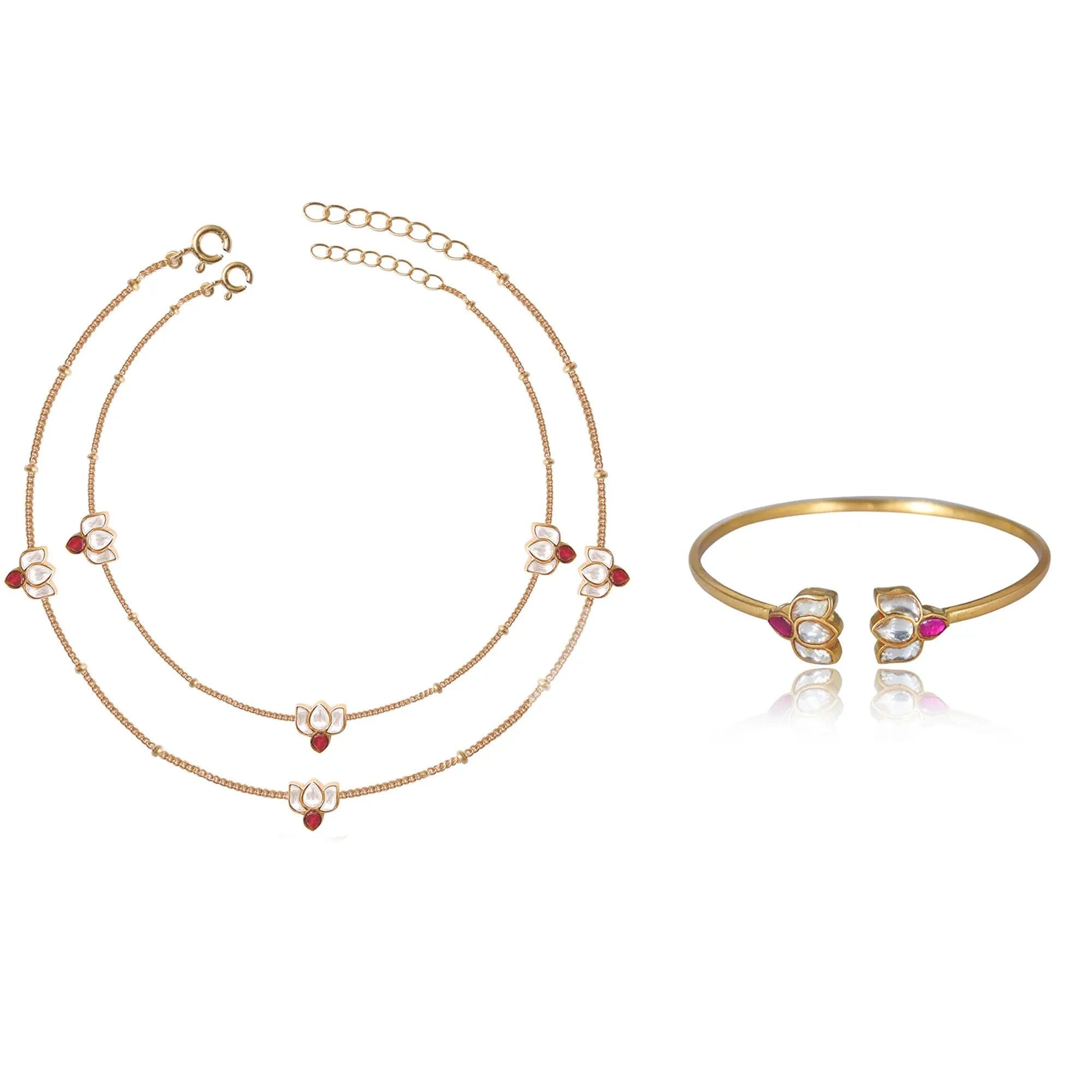 92.5 Silver White Lotus Set