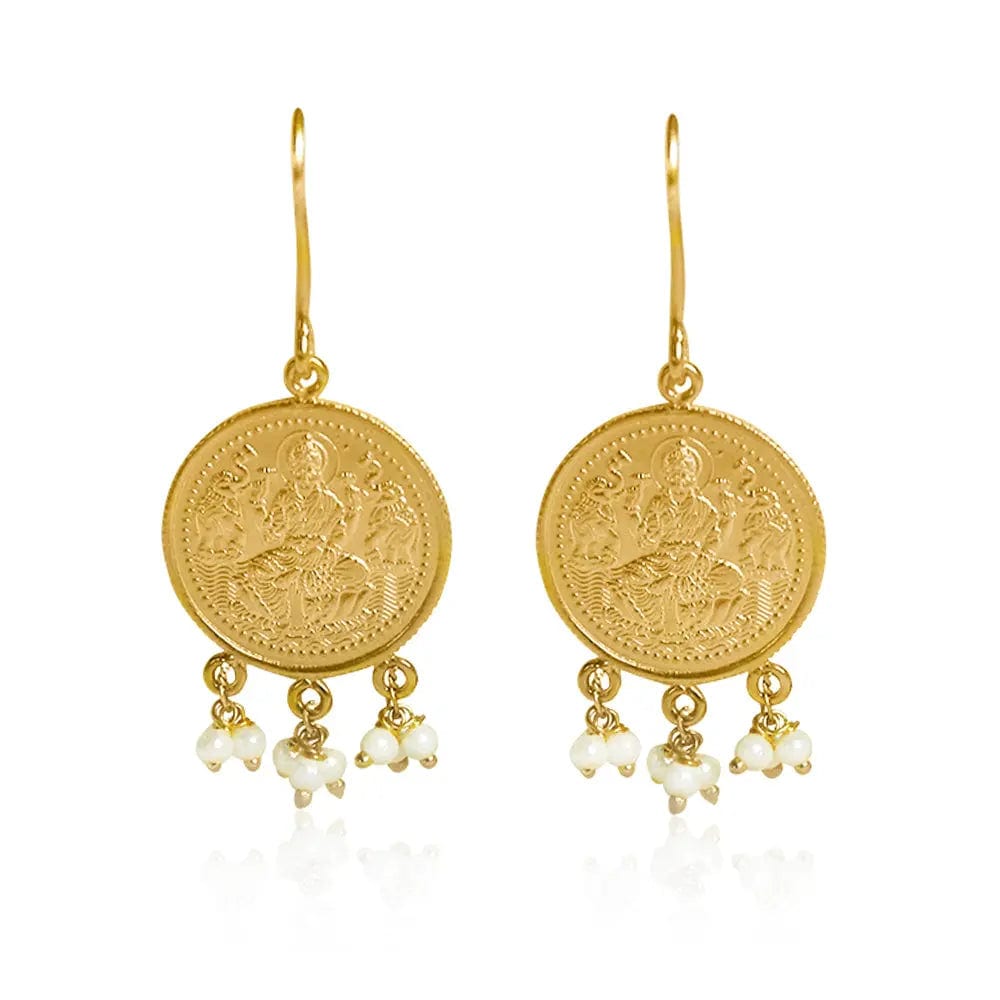 92.5 Silver coin Lakshmi Earring