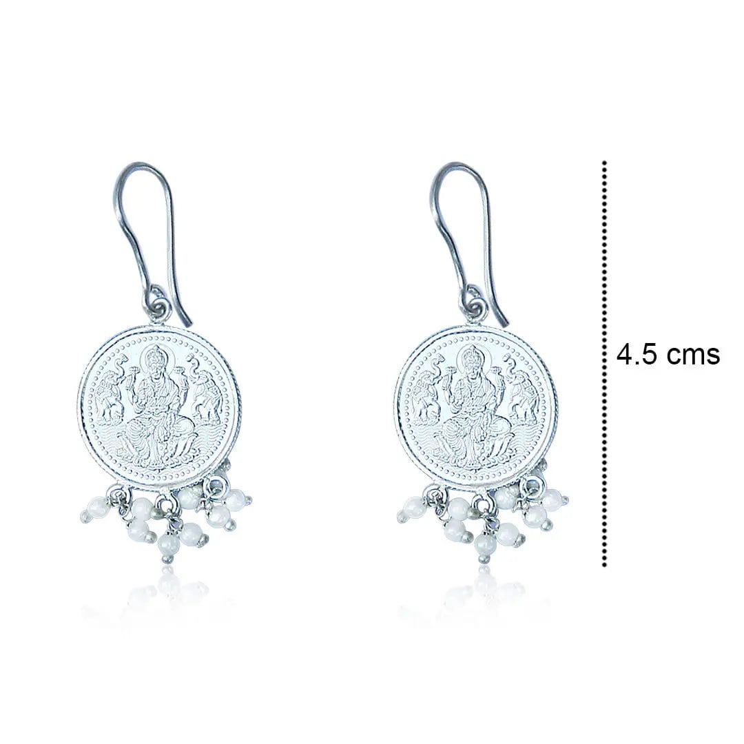 92.5 Silver coin Lakshmi Earring