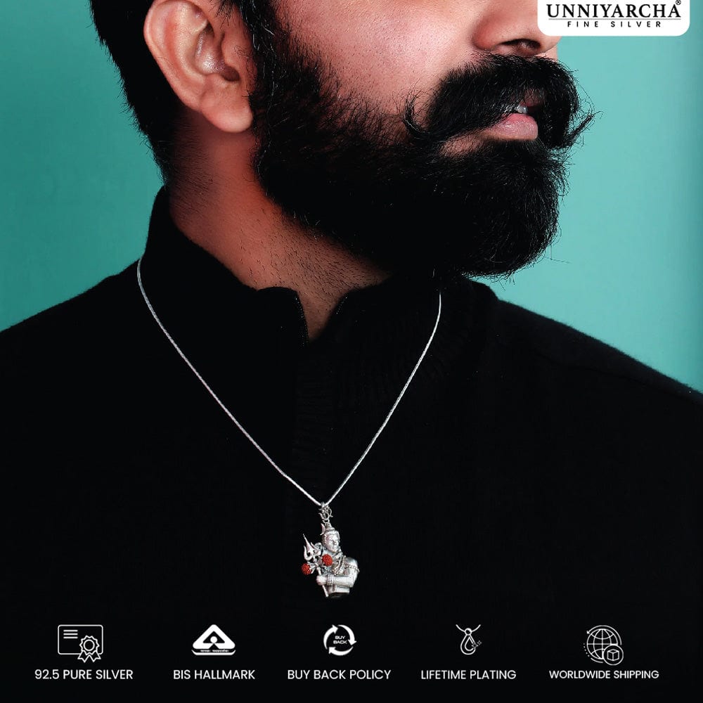 92.5 Silver Lord Shivji Pendant