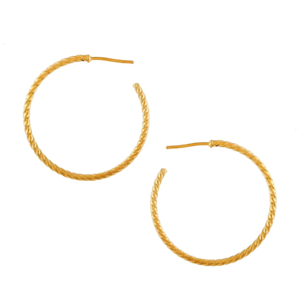 925 Sterling Silver Screw Hoop Earrings