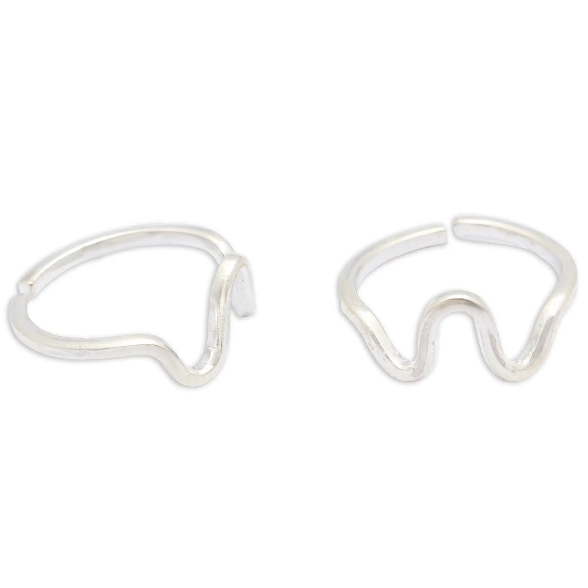 925 Sterling Silver Toe Ring (Pair)