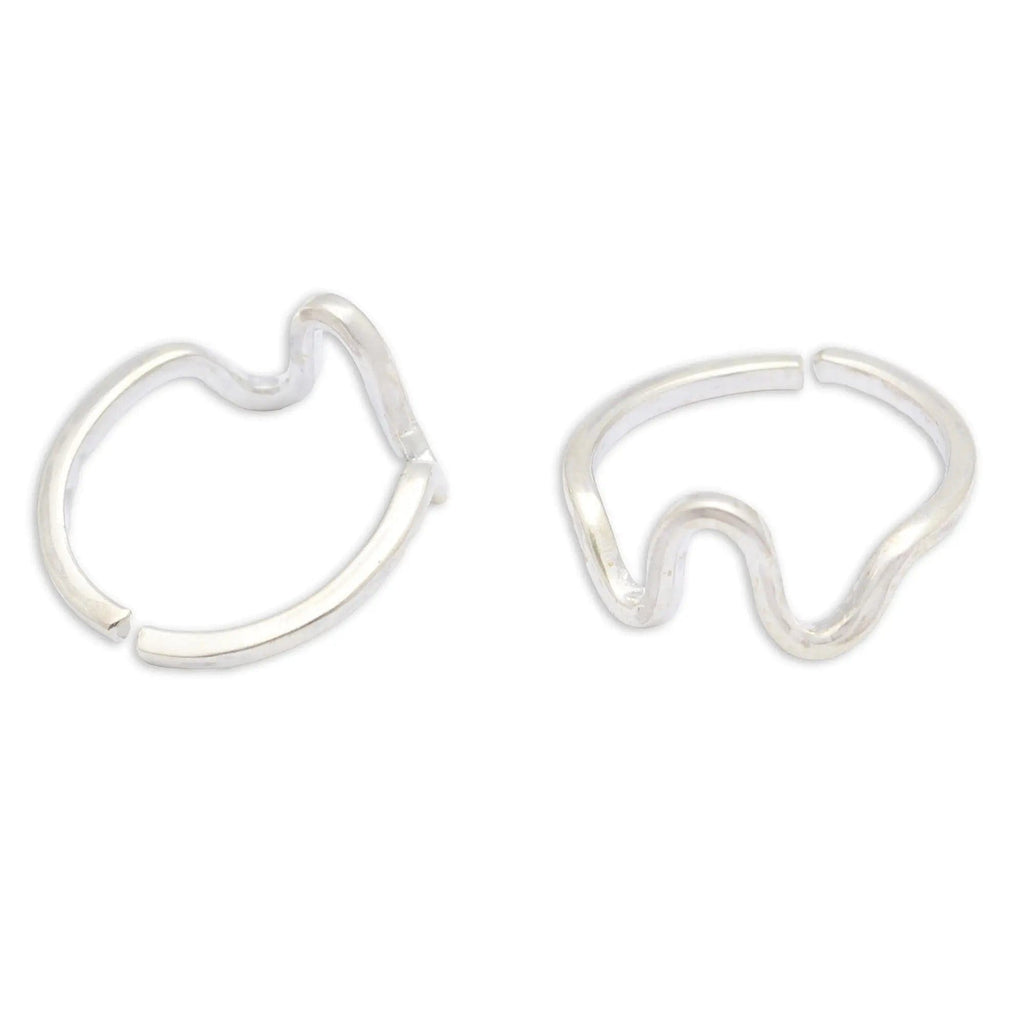 925 Sterling Silver Toe Ring (Pair)