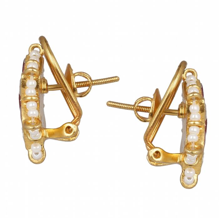 92.5 Silver Gold Plated Studs - By Unniyarcha - Original Manufacturers of Silver Jewelry, Gold Plated Jewellery, Fashion Jewellery and Personalized Soul Bands and Personalized Jewelry