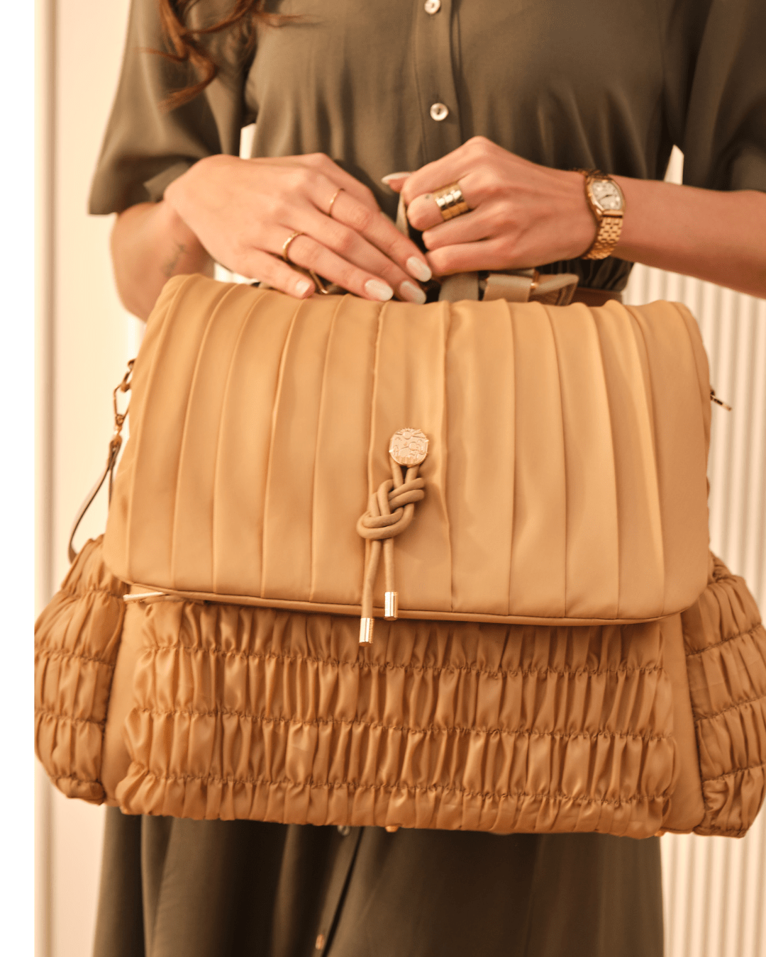 The Dune Diaper Bag - Caramel