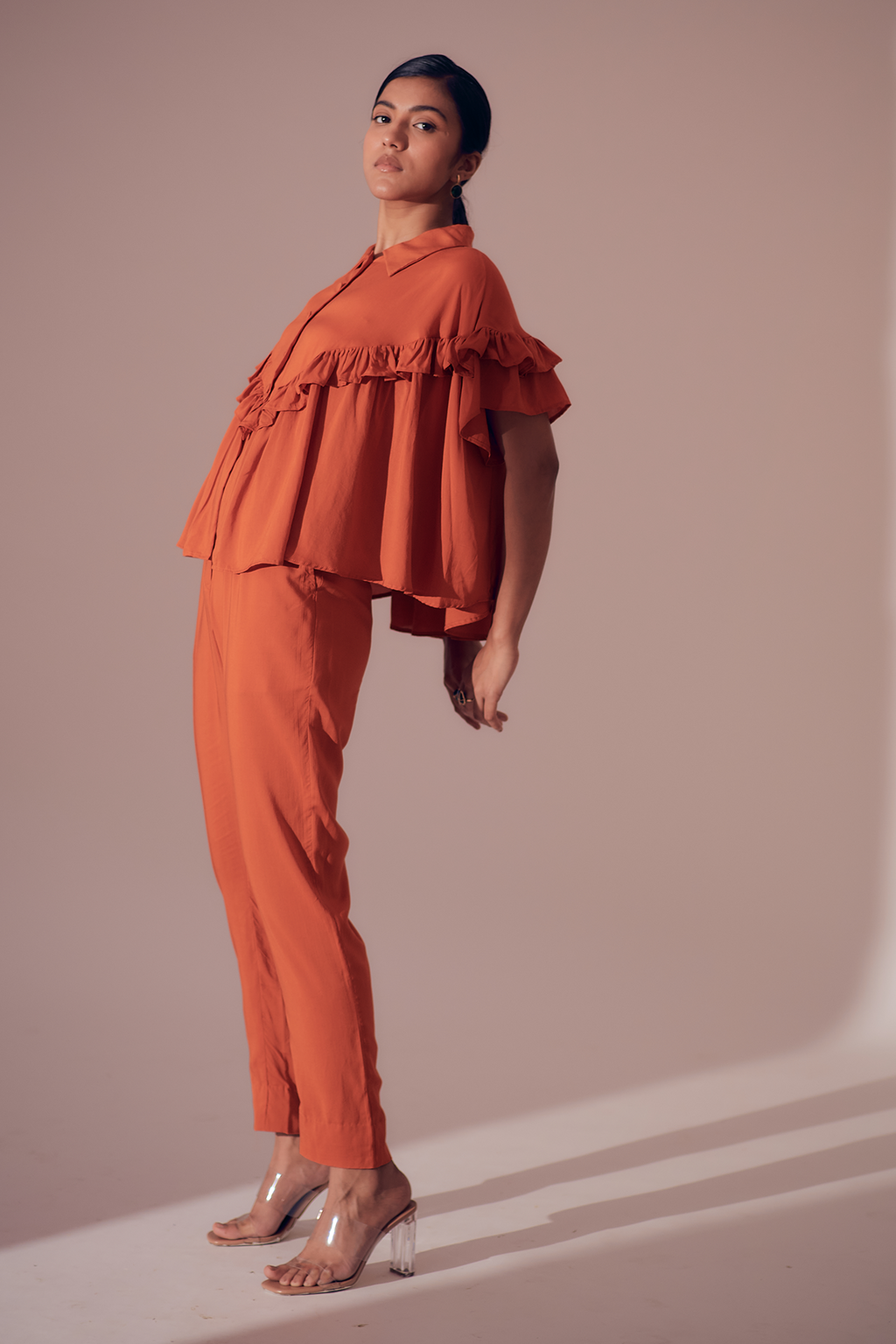 Leo Co-Ord set - Sunset Orange (Set of 2)