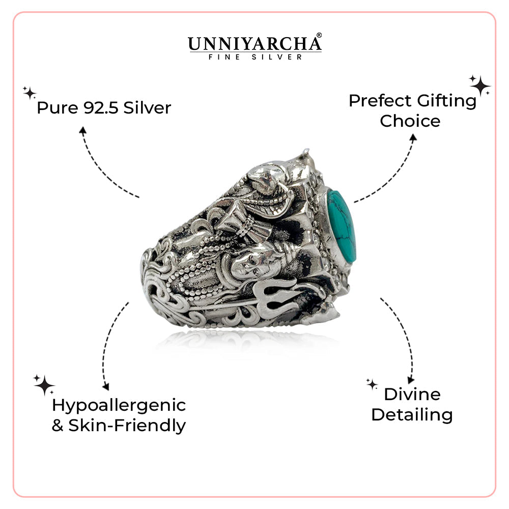925 Sterling Silver Shiva Ring