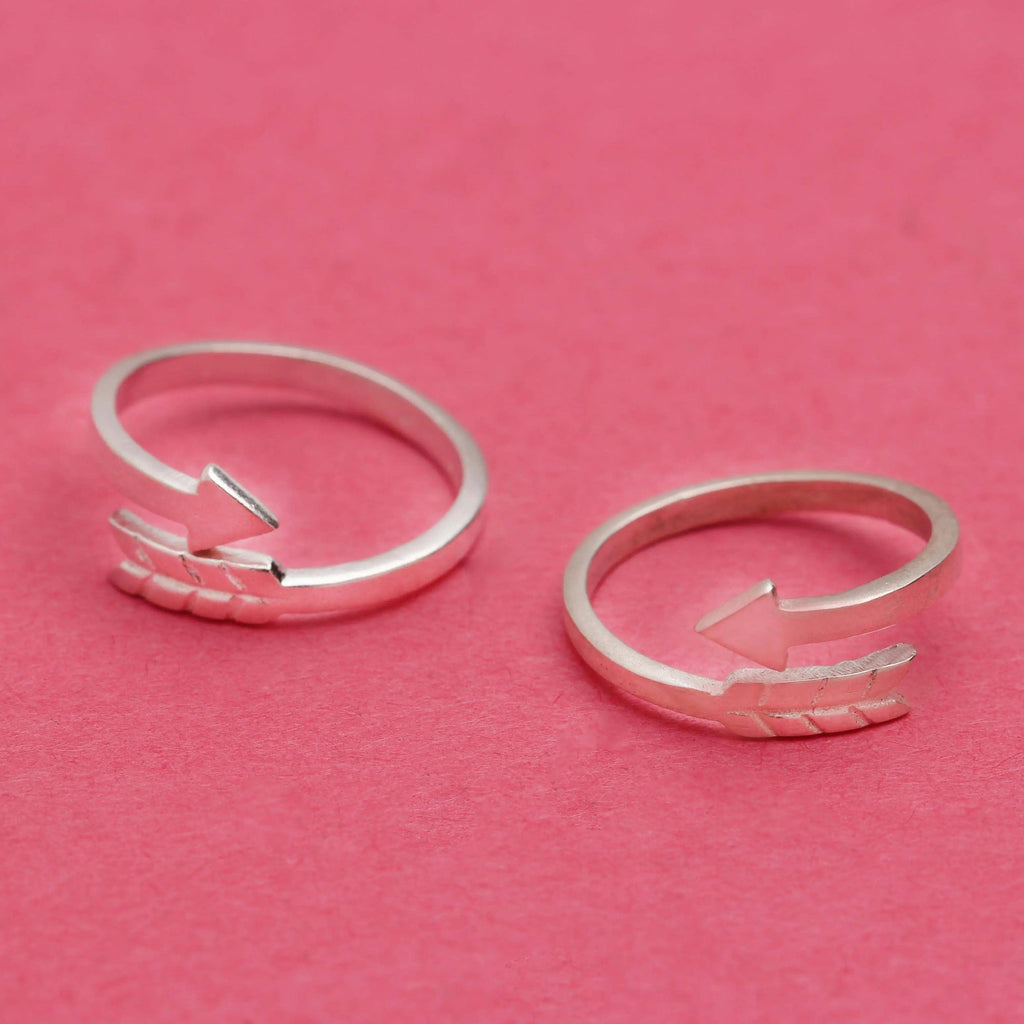 Arrow Design Sterling Silver Toe Ring (Pair)