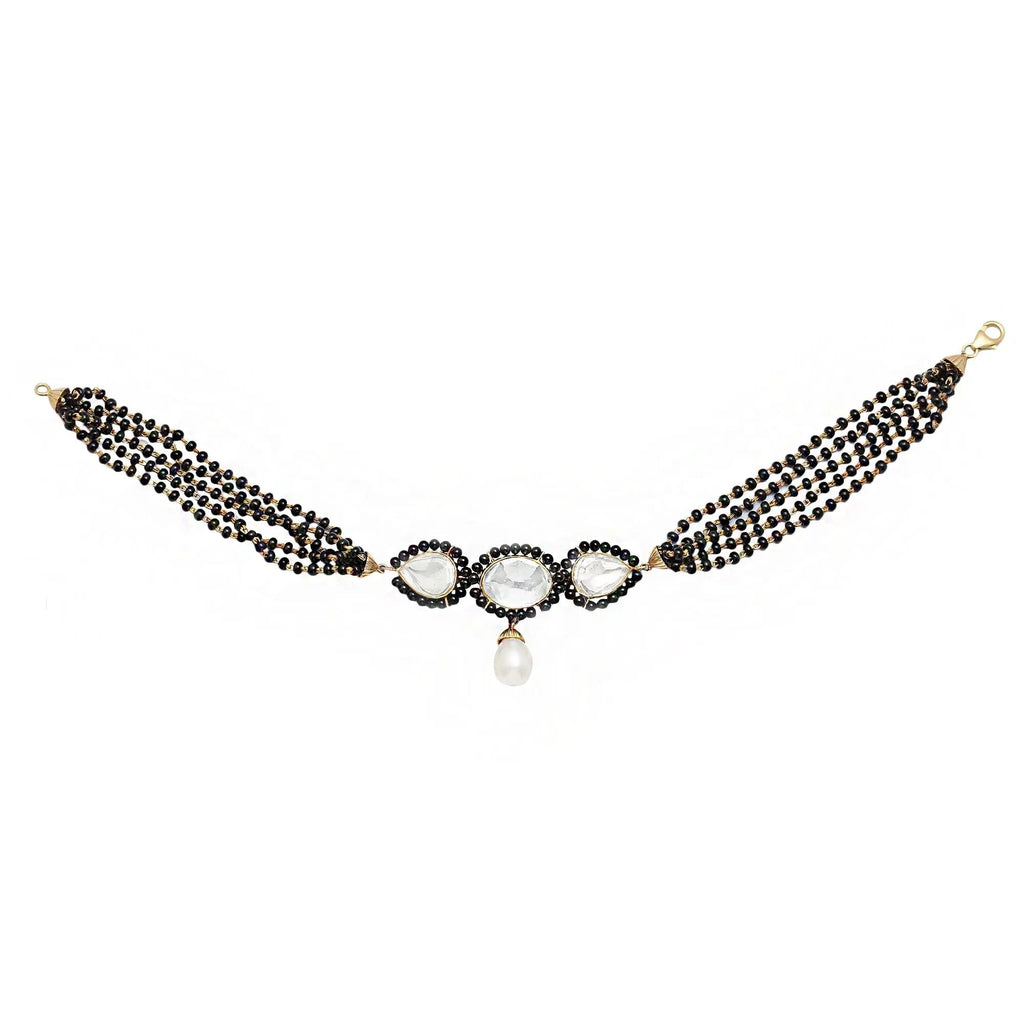 Authentic Silver Black bead choker Mangalsutra