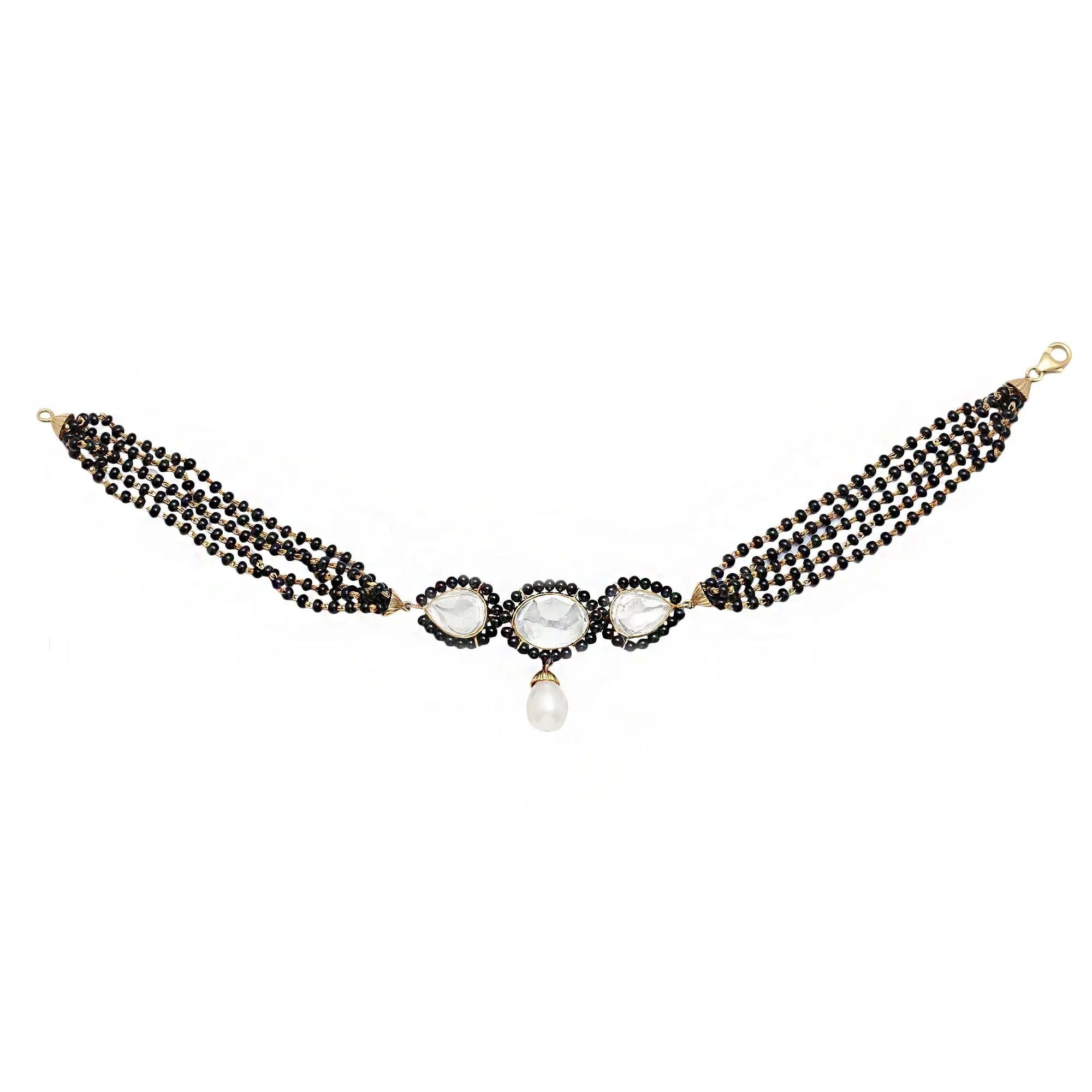 Authentic Silver Black bead choker Mangalsutra