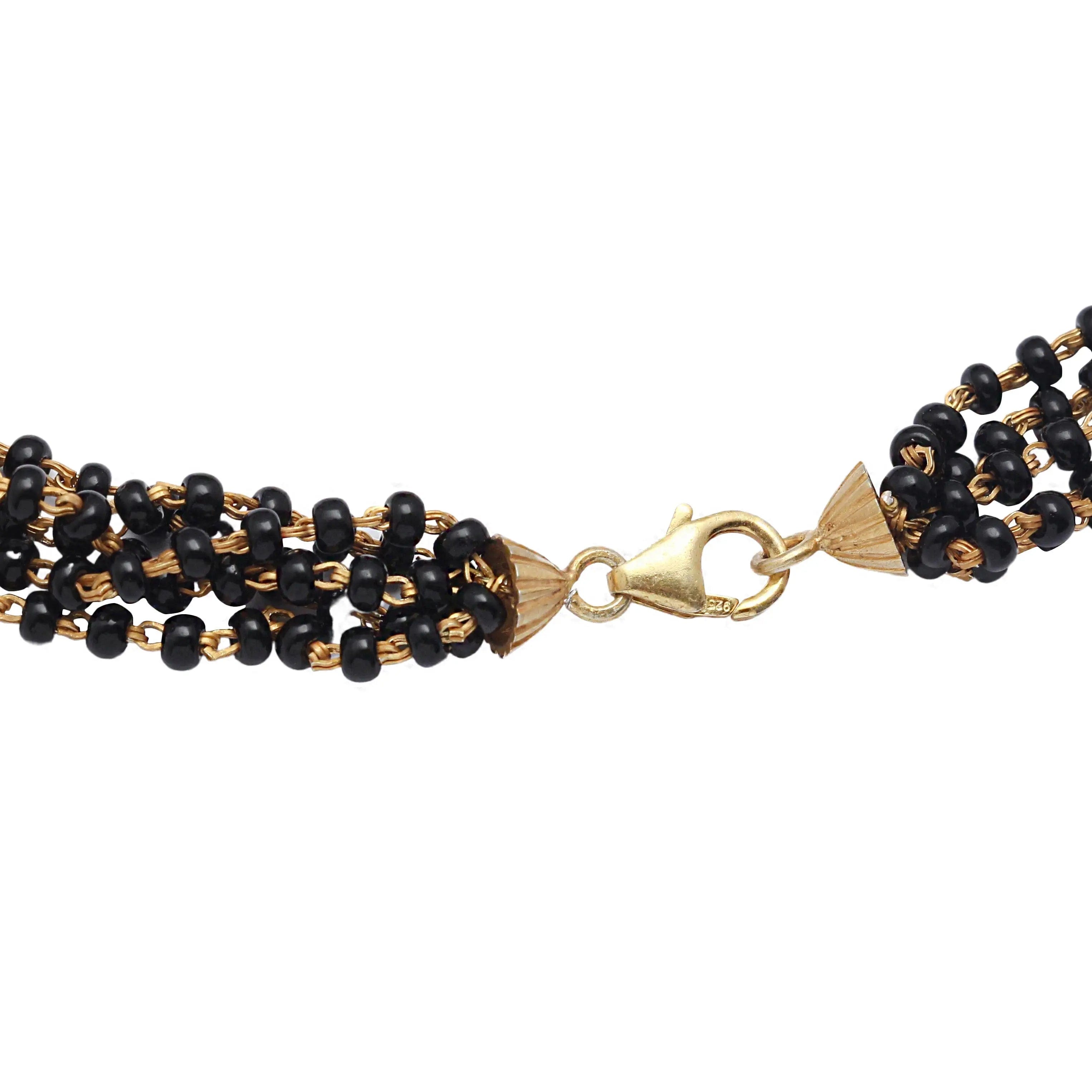 Authentic Silver Black bead choker Mangalsutra