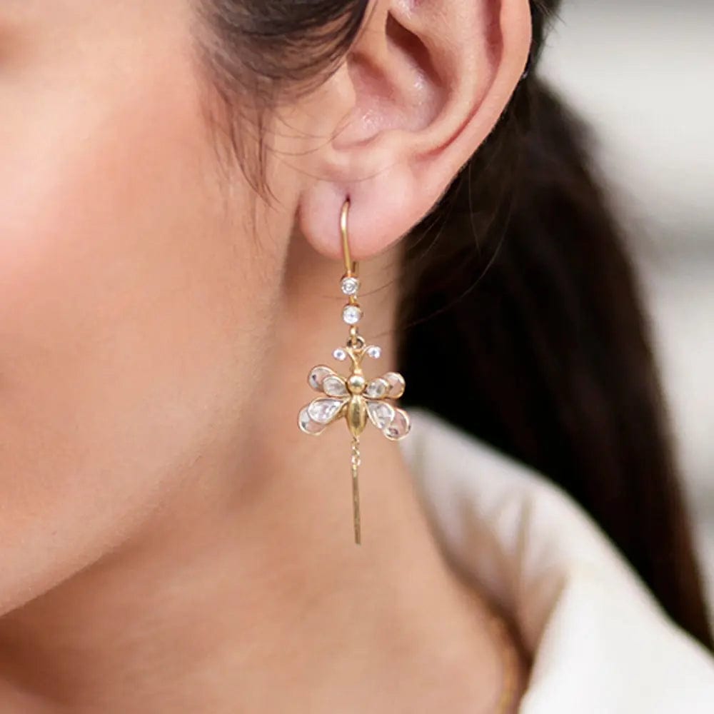 92.5 Sterling Silver Butterfly Sui Dhaga Earrings