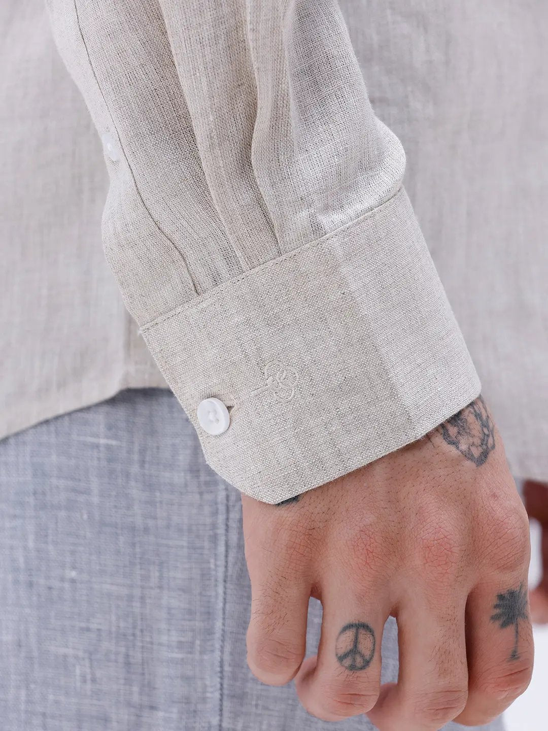 Beige Full Sleeve Linen ShirtUnited By Hope