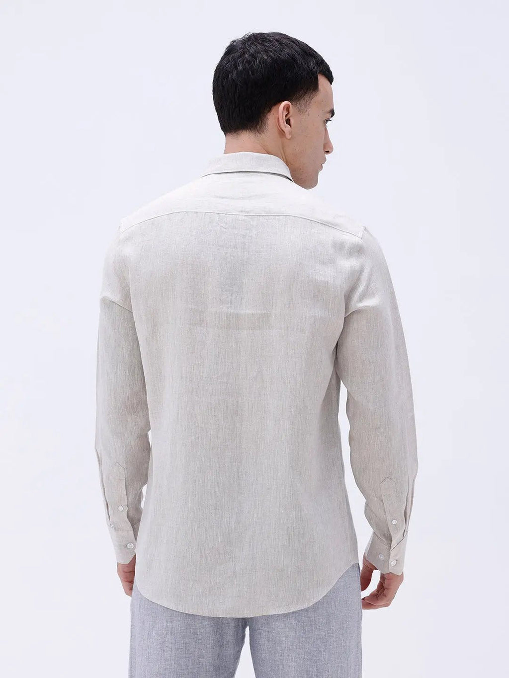Beige Full Sleeve Linen ShirtUnited By Hope
