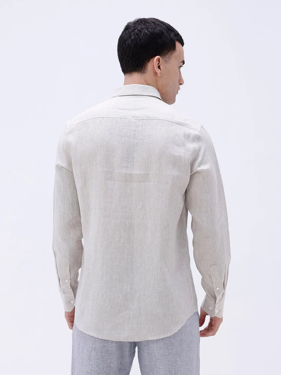 Beige Full Sleeve Linen ShirtUnited By Hope