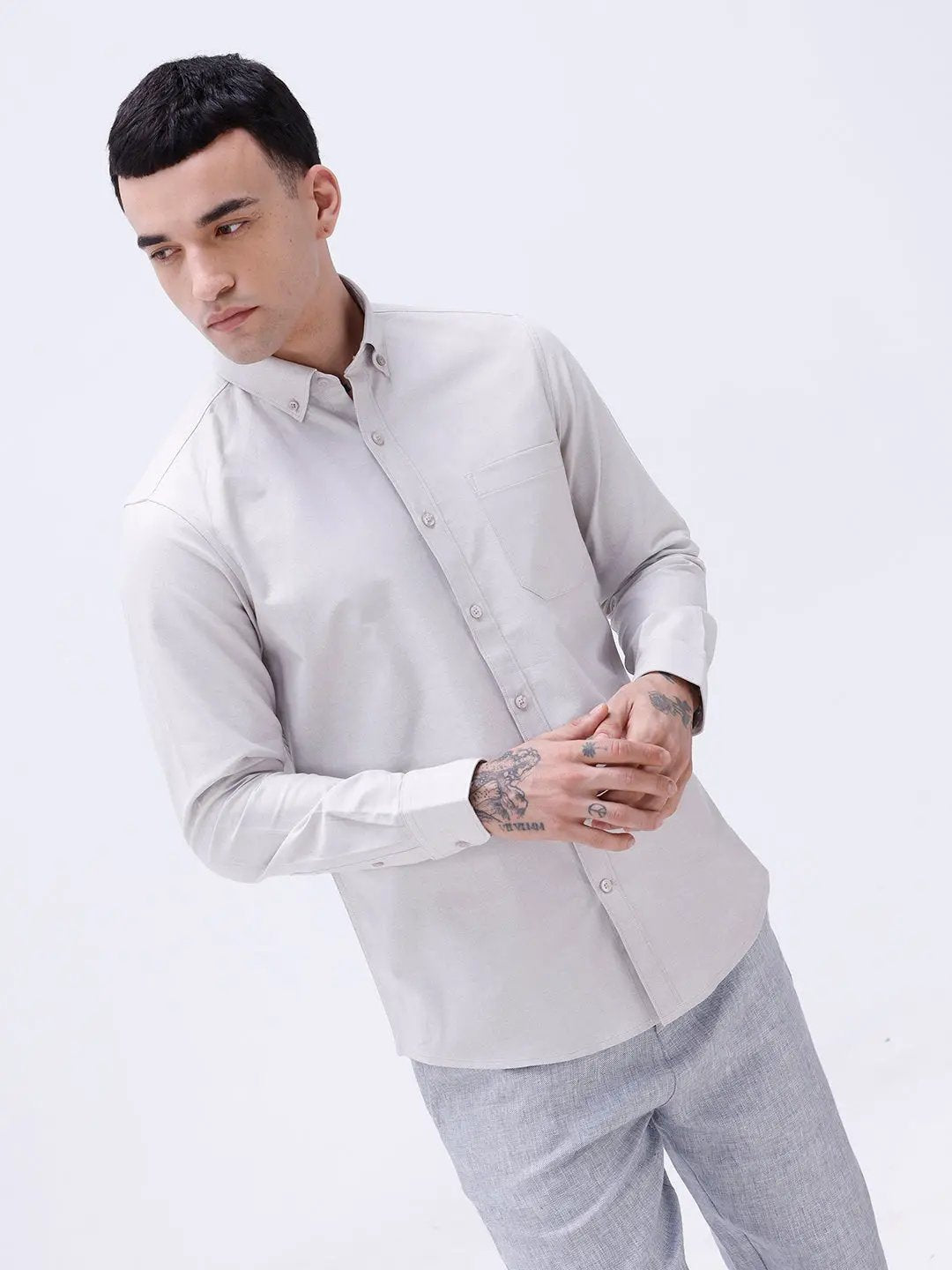 Beige Oxford Plain ShirtUnited By Hope
