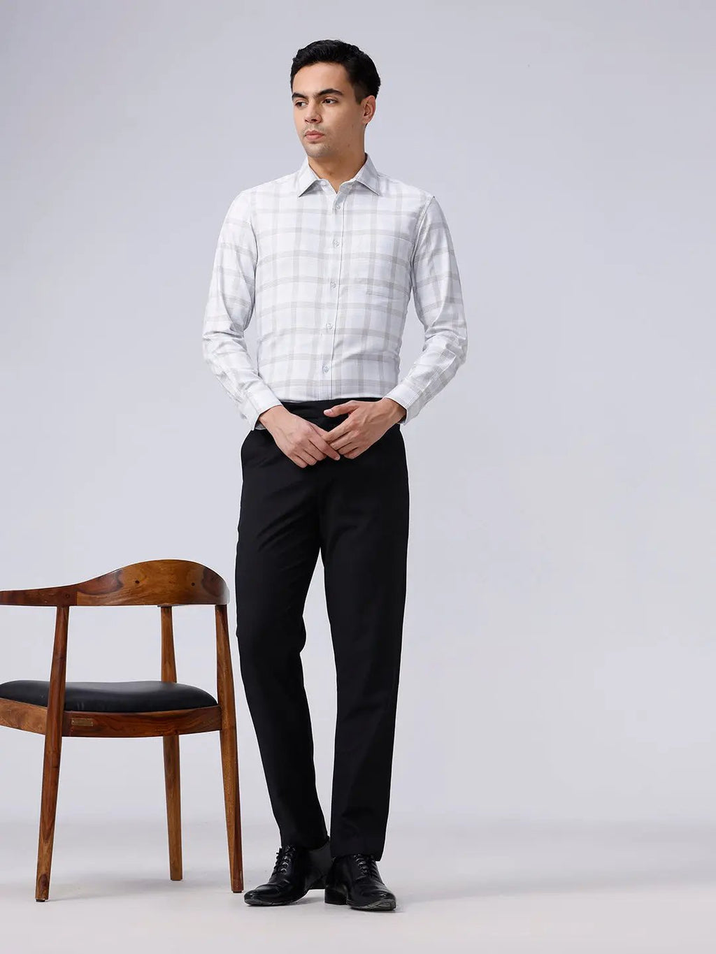 Beige and Green Checks Twill ShirtUnited By Hope