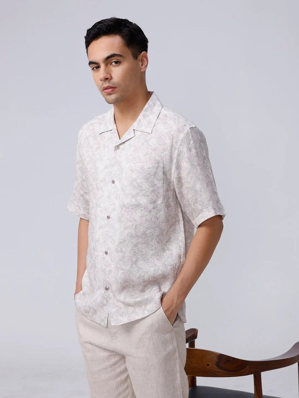 Beige and Purple Digi Print ShirtUnited By Hope