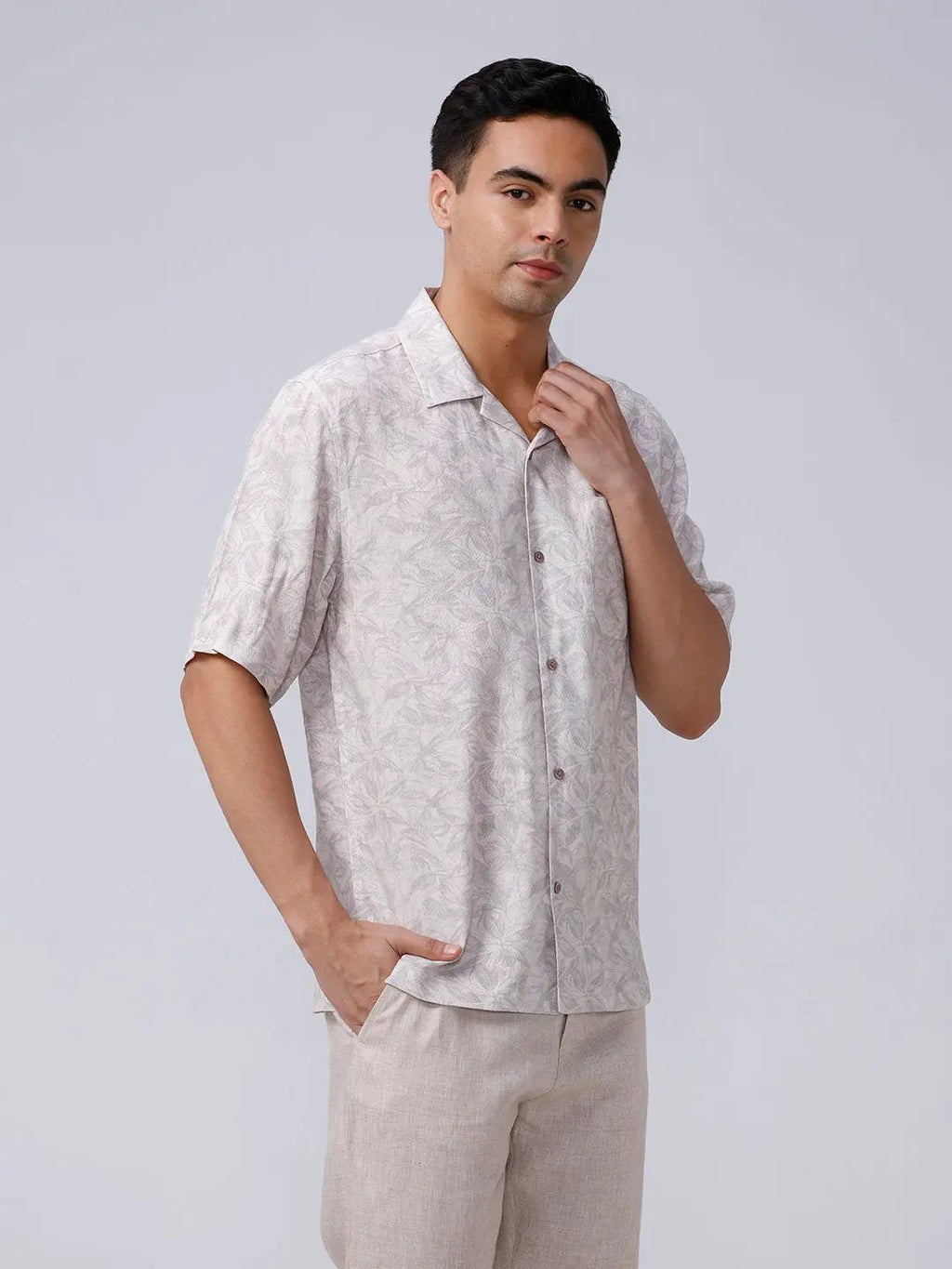 Beige and Purple Digi Print ShirtUnited By Hope
