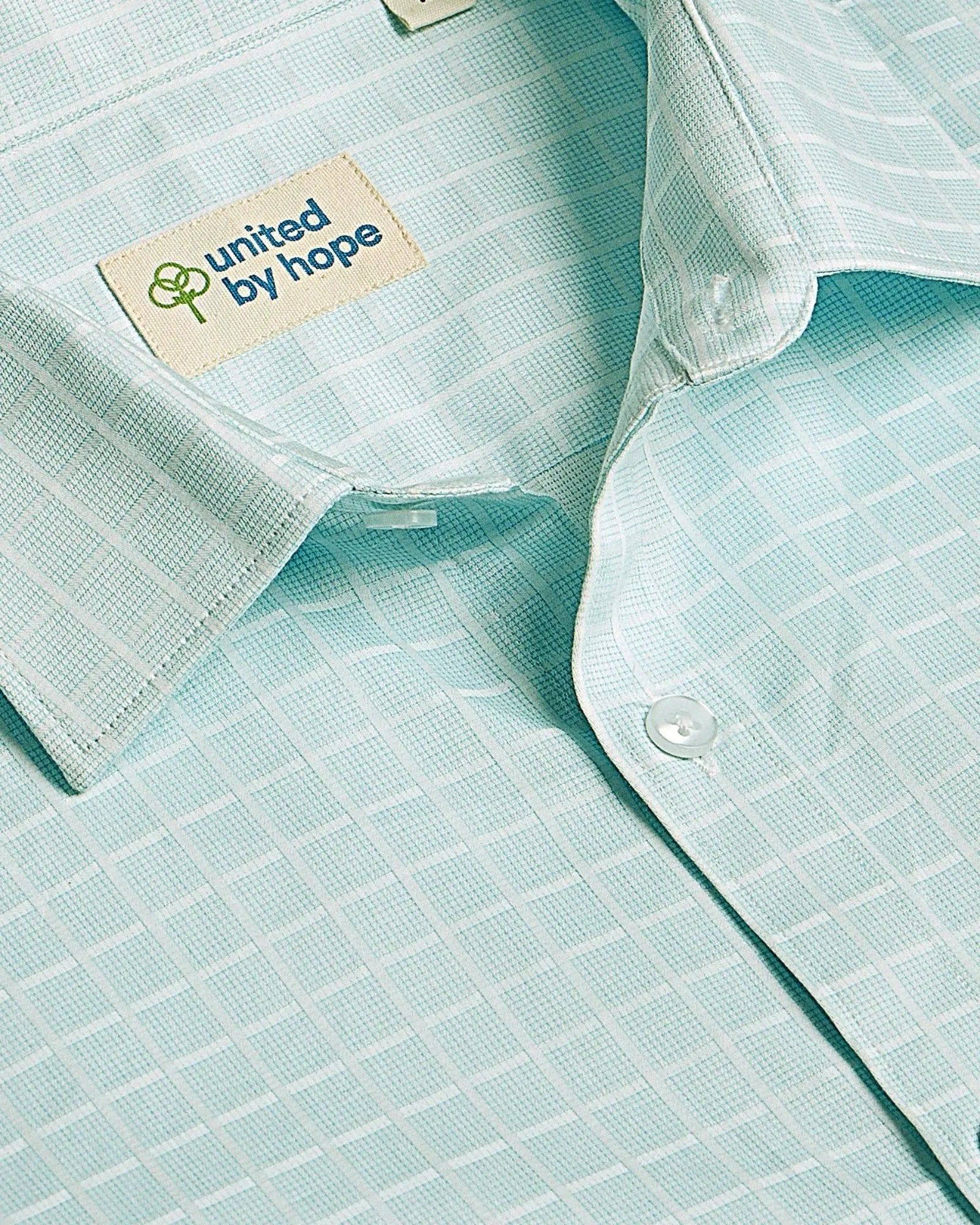 Biscay Green Checks ShirtUnited By Hope