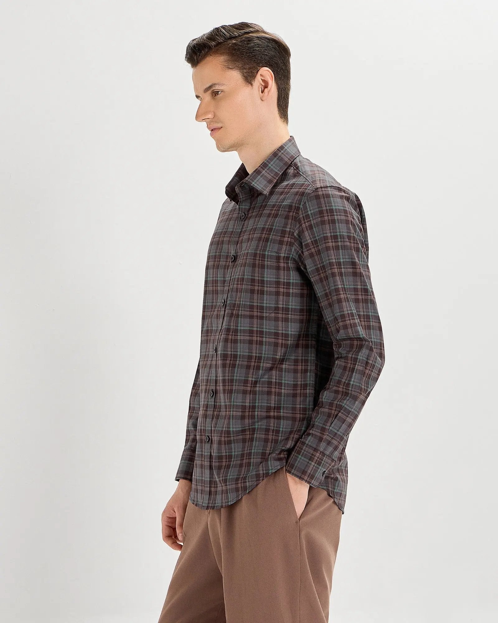 Black Olive Checks ShirtUnited By Hope