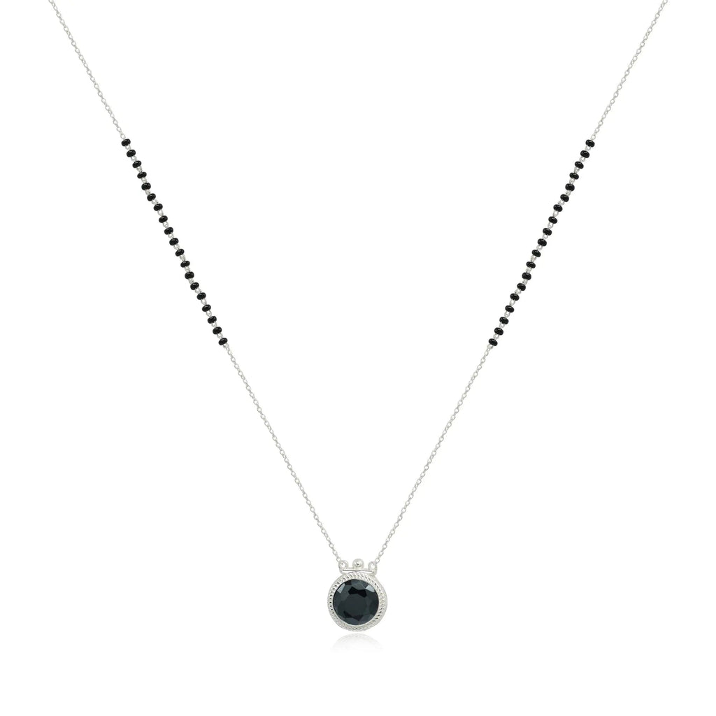 Black Onyx Silver 92.5 Mangalsutra Necklace