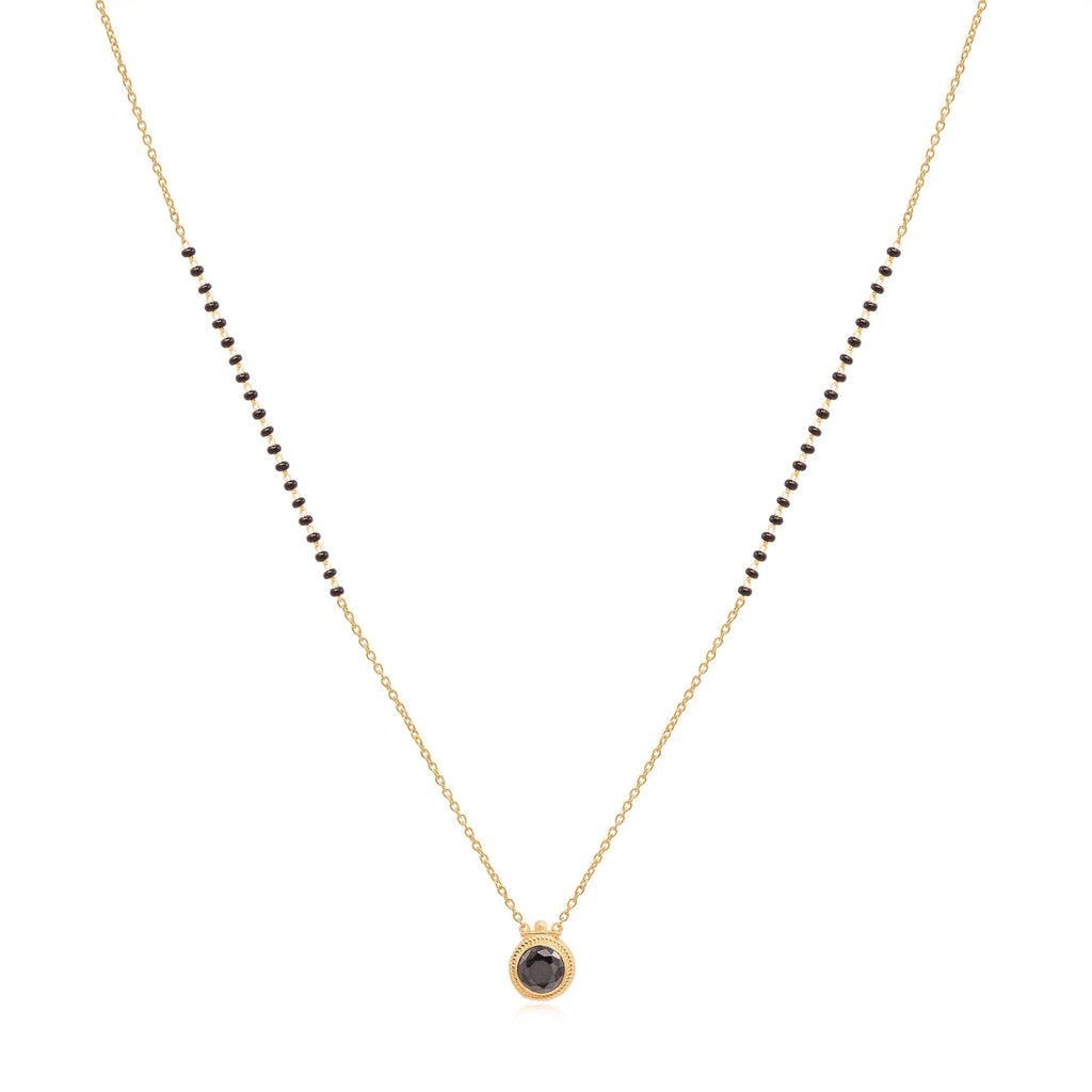 Black Onyx Silver 92.5 Mangalsutra Necklace