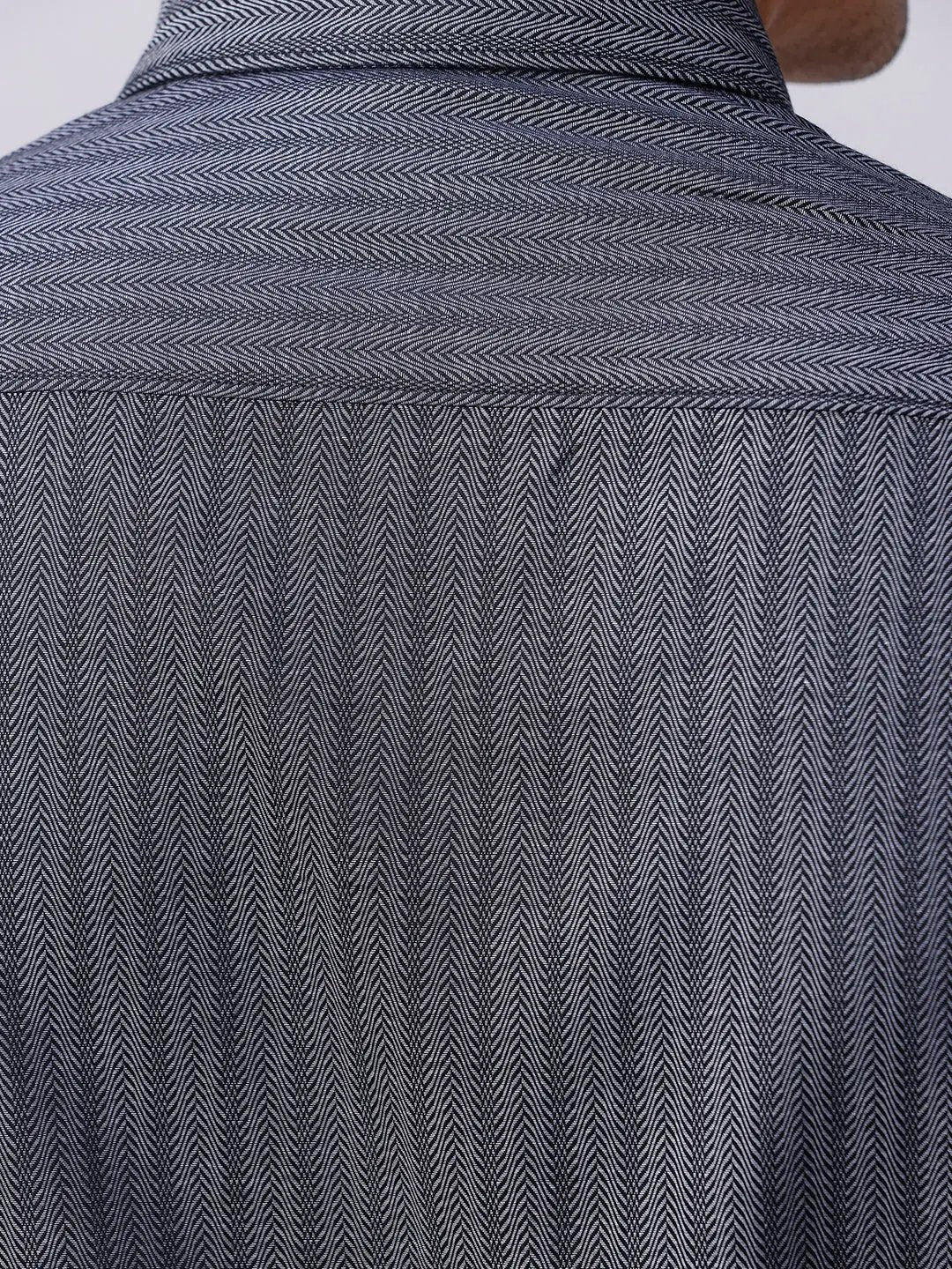 Black and Grey Stripes Dobby ShirtUnited By Hope