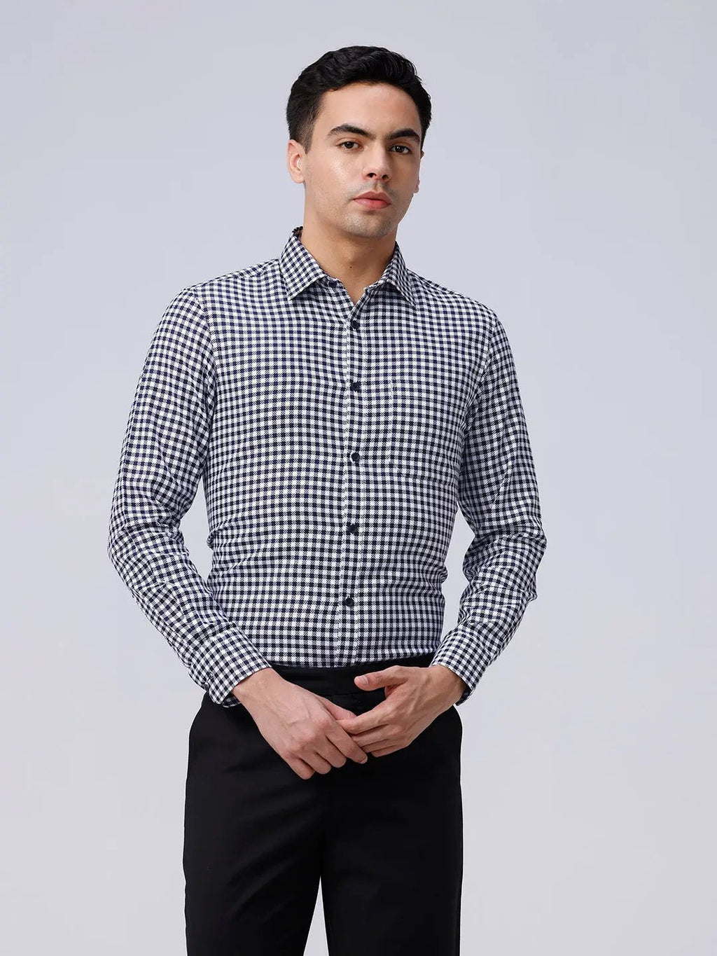 Black and White Checks Dobby ShirtUnited By Hope