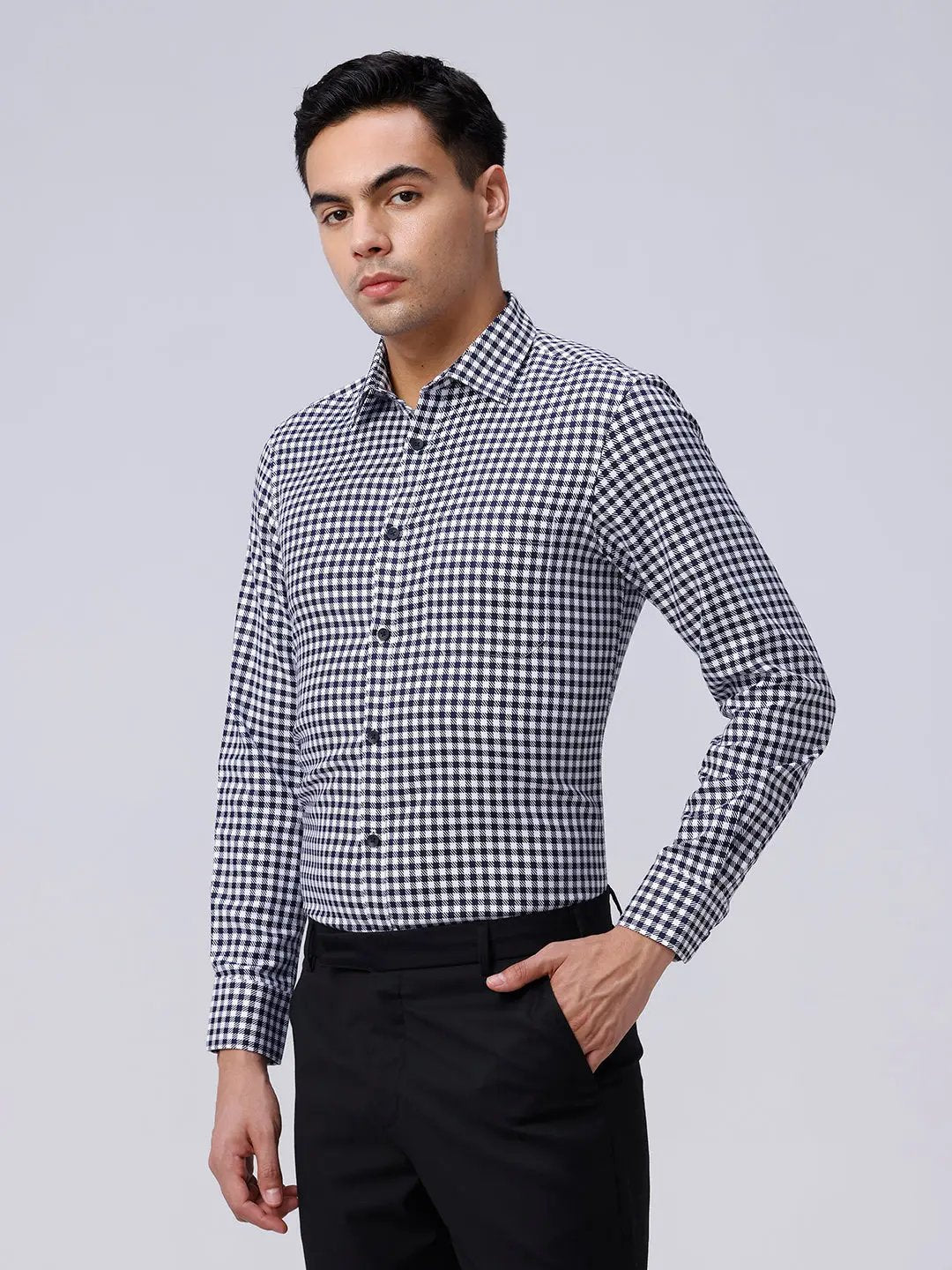 Black and White Checks Dobby ShirtUnited By Hope