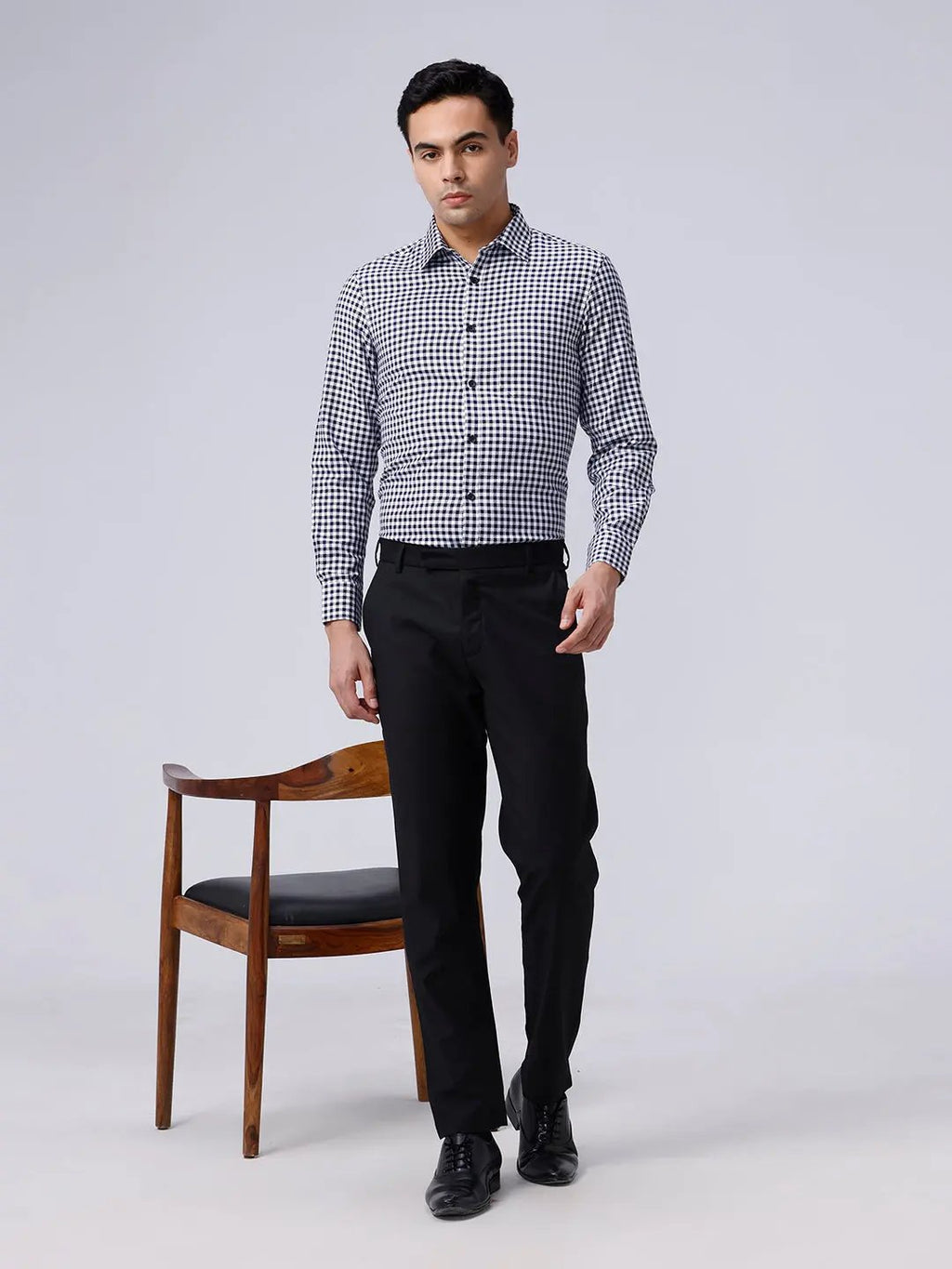 Black and White Checks Dobby ShirtUnited By Hope